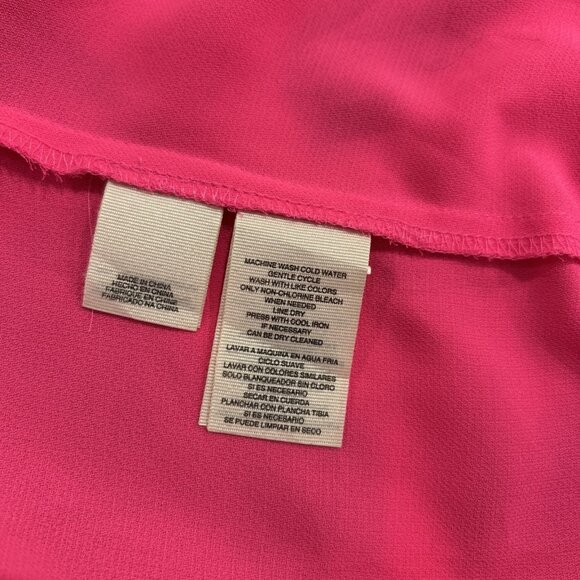 Rachel Roy Womens Tank XL Pink Sleeveless Chiffon Cami Top Colorful Neon‎ Beach - Picture 7 of 8